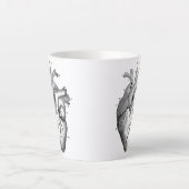 解剖学的ヒトハートヴィンテージアートカフェラテMUG カフェラテマグ (正面)