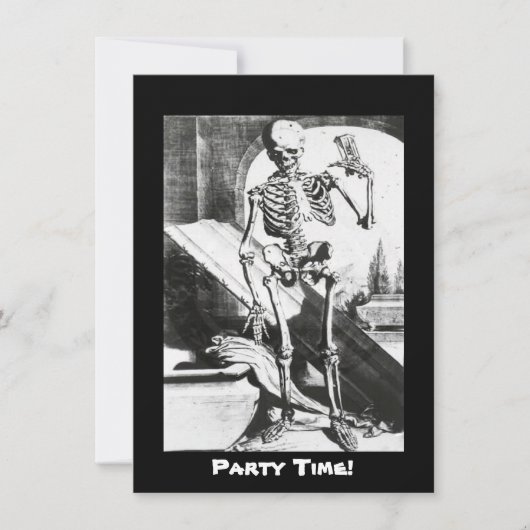 解剖学的人体スケルトン 招待状 (正面)