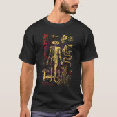 解剖学的体と動物 Tシャツ (正面)