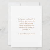 解剖学的前部ヴィンテージスケッチ 招待状 (裏面)