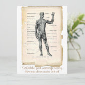 解剖学的前部ヴィンテージスケッチ 招待状 (スタンド正面)