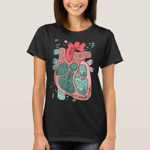 解剖学的心臓循環器ICU CVICU看護師の Tシャツ