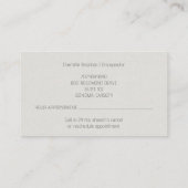 解剖学的脊柱カイロプラクターアポイントメント及び 名刺 (裏面)