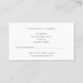 解剖学的脊柱カイロプラクターアポイントメント及び 名刺 (裏面)