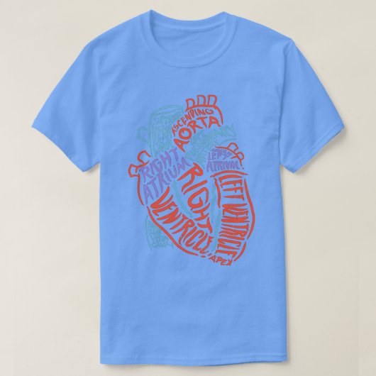 解剖学的臓器のハート博士の贈り物の解剖学 Tシャツ (デザイン正面)