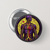 解剖学的鮮やかハート 缶バッジ (正面&裏面)