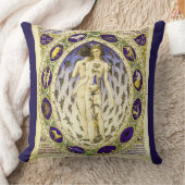 解剖学的〔占星術の〕十二宮図マン クッション (ブランケット)