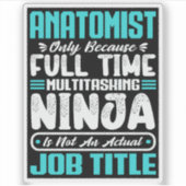 解剖学者の役職タイトル専門解剖学生理学 シール (正面)