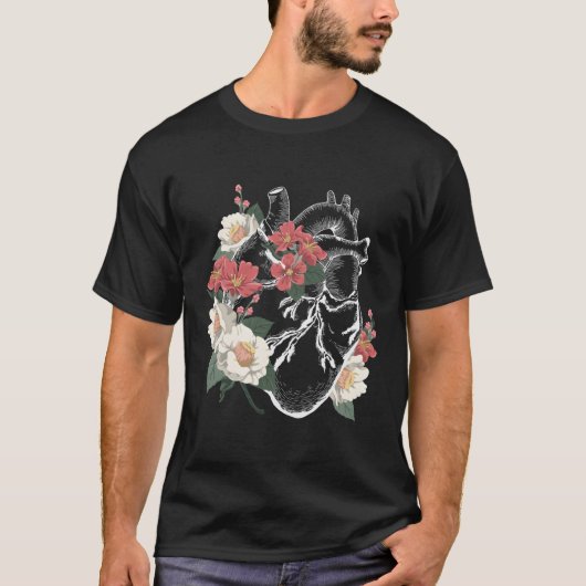 解剖学Heと花の解剖学He Cardiologist Tシャツ (正面)
