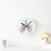 解剖肺 ラウンド壁時計 (ホーム)