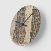 解剖足 ラウンド壁時計 (傾斜)