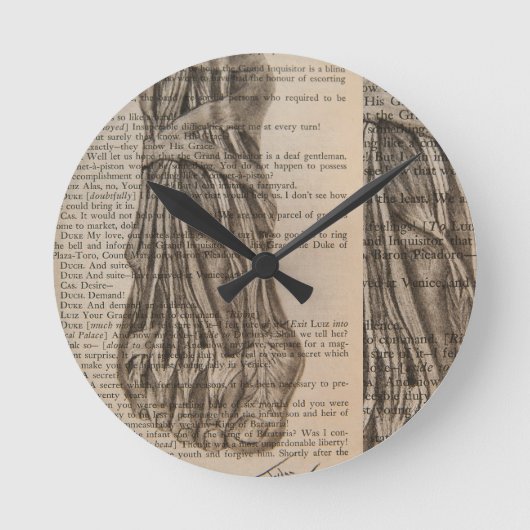 解剖足 ラウンド壁時計 (正面)