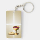 解放されたパンとワイン聖餐式 キーホルダー (裏面)