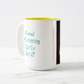 解放されたワタリガラスのヴィンテージの写真のコーヒーティーカップのマグ ツートーンマグカップ (正面左)