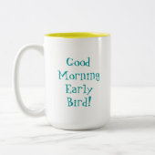 解放されたワタリガラスのヴィンテージの写真のコーヒーティーカップのマグ ツートーンマグカップ (左)