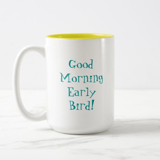 解放されたワタリガラスのヴィンテージの写真のコーヒーティーカップのマグ ツートーンマグカップ (左)