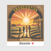 「解放の日の出」 シール (シート)