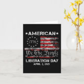 解放の日アメリカ解放の日4月2日2 カード (黄色い花)