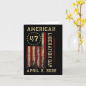 解放の日アメリカ解放の日4月2日2 カード (黄色い花)
