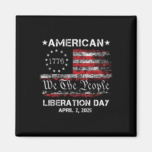 解放の日アメリカ解放の日4月2日2 マグネット (正面)
