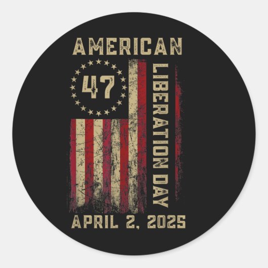 解放の日アメリカ解放の日4月2日2 ラウンドシール (正面)