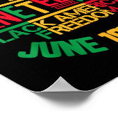 解放の日ジュネーブ12ブラックアメリカン自由 ポスター (角)