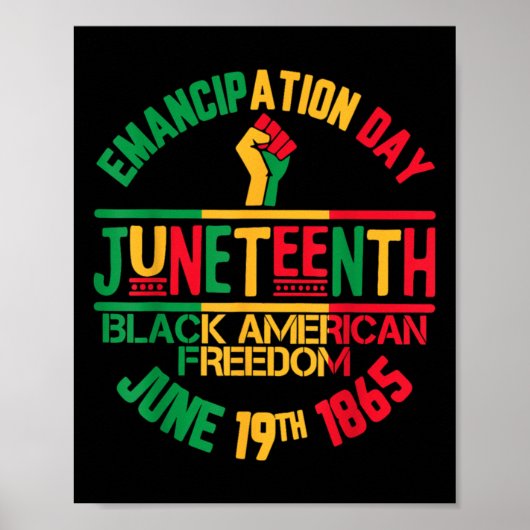 解放の日ジュネーブ12ブラックアメリカン自由 ポスター (正面)