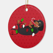 解放ザ・ホリデー応援キュートダッシュント・クリスマス セラミックオーナメント (左)