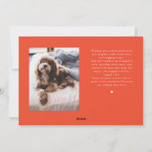 解放ジョイレトロレッドドッグフォトホリデーカード シーズンカード (裏面)