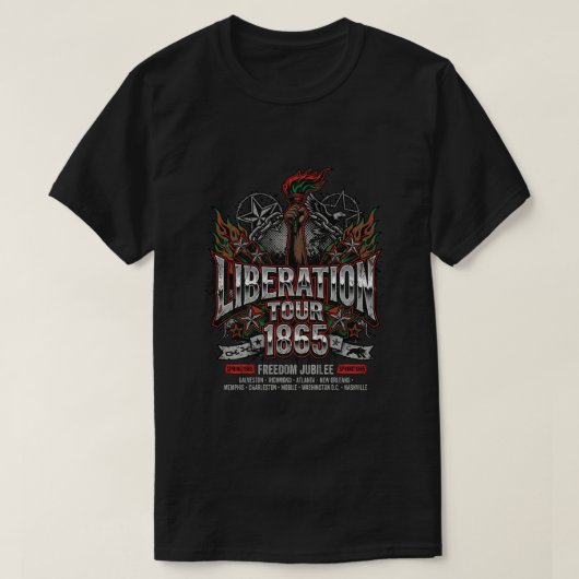 解放ツアー 1865 ジューンティーンス ヴィンテージ コミュニモラティブ Tシャツ (デザイン正面)