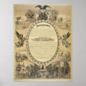 解放図解入りの、写真付きの宣言のイメージ ポスター (正面)