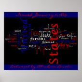 解放宣言World Cloudポスター ポスター (正面)