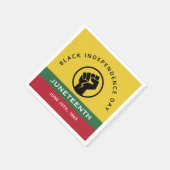 解放記念日ジューン ティーン 1865 カーブド テキスト スタンダードカクテルナプキン (角)