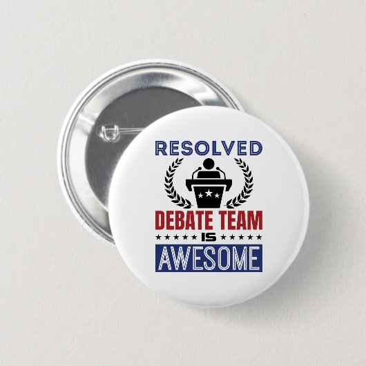 解決された討論チームが議素晴らし論中 缶バッジ (正面&裏面)