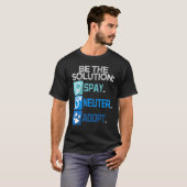解決策であれ 去勢 避妊 保護犬猫 Tシャツ (正面フル)