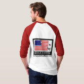 解決3/4本の袖 Tシャツ (裏面フル)