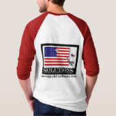 解決3/4本の袖 Tシャツ (裏面)