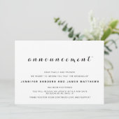 解結婚約延期の発表 招待状 (スタンド正面)