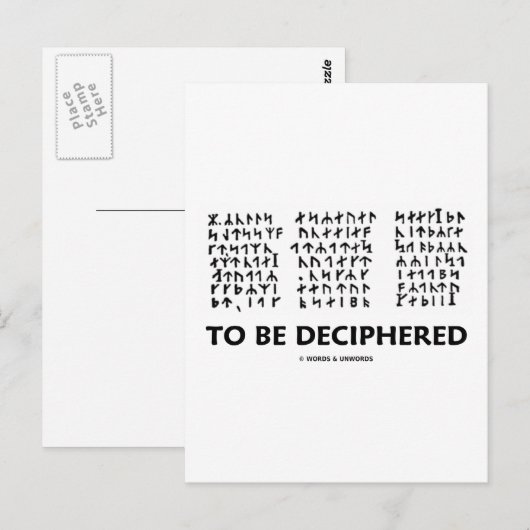 解読される(Jules Verne Runic Cryptogram) ポストカード (正面/裏面)