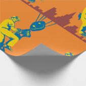 解雇された建築労働者 ラッピングペーパー