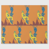 解雇された建築労働者 ラッピングペーパー (フラット)