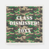 解雇された迷彩柄の卒業党 スタンダードランチョンナプキン (正面)