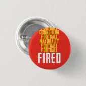 解雇されるフットボールの評議員の市長の任期のフットボールFootb 缶バッジ (正面&裏面)