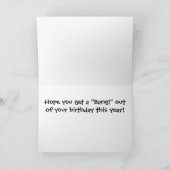 「解雇チームユーモア」横型誕生日カード カード (内部)