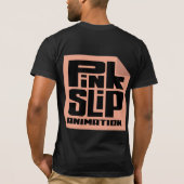 解雇通知のアニメーションの黒WTee Tシャツ (裏面)