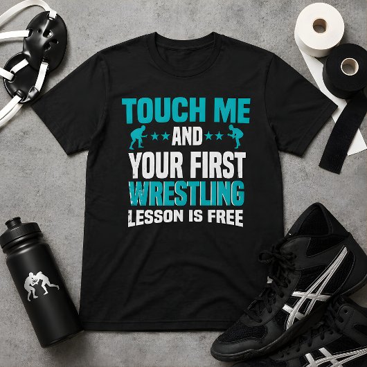 触ったらレスリングレッスン無料 Tシャツ