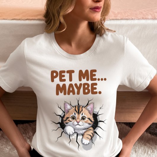 触ってくれるかな 可愛い猫 トライブレンドＴシャツ