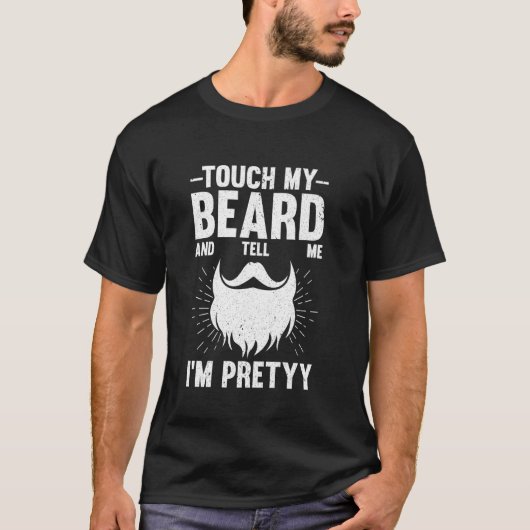 触ってヒゲを褒めて Dad Tシャツ (正面)