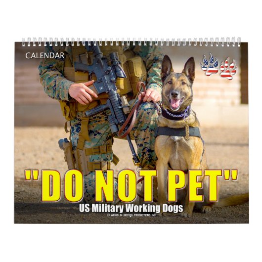 “触らないでください” - アメリカ軍軍用犬カレンダー カレンダー (カバー)