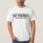 触らないでください 面白い 嫌がらせ Tシャツ (正面)
